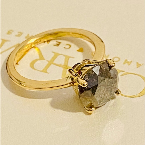 3.65 carats diamond 18k gold solitaire ring - Picture 1 of 5